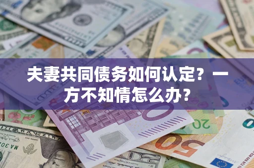 济南夫妻共同债务如何认定？一方不知情怎么办？