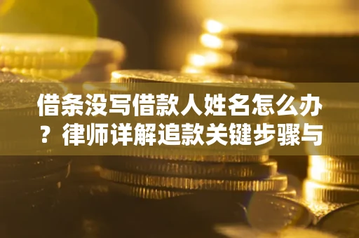 济南借条没写借款人姓名怎么办？律师详解追款关键步骤与证据链构建