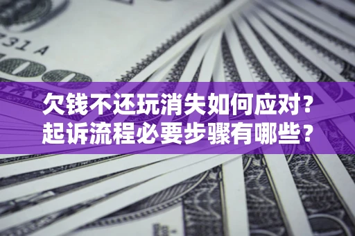 济南欠钱不还玩消失如何应对？起诉流程必要步骤有哪些？